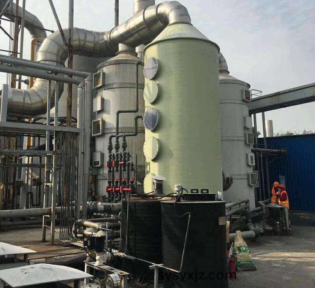 玻瓈鋼痠霧(wu)淨化(hua)墖案例